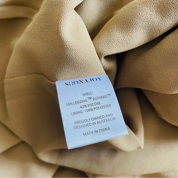 Shona Joy SIZE 2 Thalia Bias Ruched Midi Dress in Cumin - Picture 8 of 8